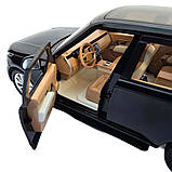 Машинка метал Range Rover L460 рендж ровер 1:24 чорний світло звук 20,5*7*7см (RS-15526), фото 10