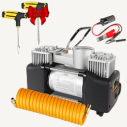 Двопоршневий компресор 85л/хв, 628-4x4 + Подарунок Ремкомплект для шин CZK-8008 / Повітряний компресор