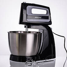 Стаціонарний міксер Sokany CX-6622 з чашею 3,5 л, 400 Вт, 5 швидкостей, 2 насадки Чорний