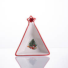 Піала новорічна з порцеляни у формі ялинки на Різдво 15×12×4 (см) HP-SDHK-15