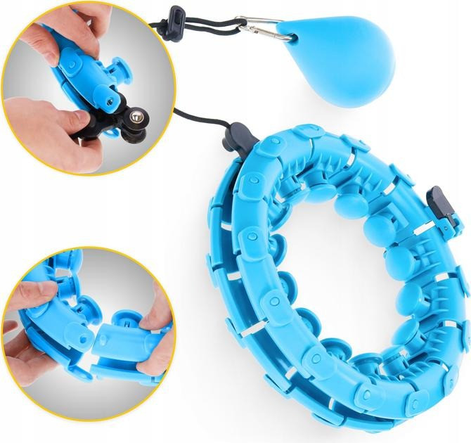 Хула хуп для схуднення живота з вантажем Intelligent hulahoop Синій масажний обруч для талії