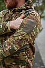 🔥 Кофта флісова з капюшоном "Shark skin - Military" (multicam) зсу, військова, нгу, нацгвардії, тактична, фото 8