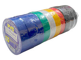 Стрічка ізоляційна Rugby "UNIVERSAL" асорті 17ммх30м (10 шт.)