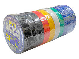 Стрічка ізоляційна Rugby "UNIVERSAL" асорті 17ммх50м (10 шт.)