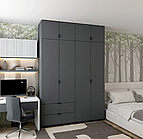 Розпашна шафа для одягу Doros Лукас графіт/графіт 160х50х240см (80736287)