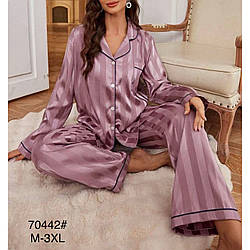 Жіноча шовкова піжама "Фабричний Китай" Розміри: 44,46,48,50,52 (49595)