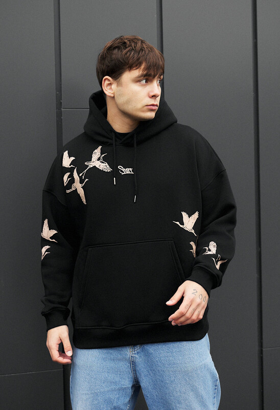 Чоловіче оверсайз худі Staff logo & birds oversize fleece, фото 1