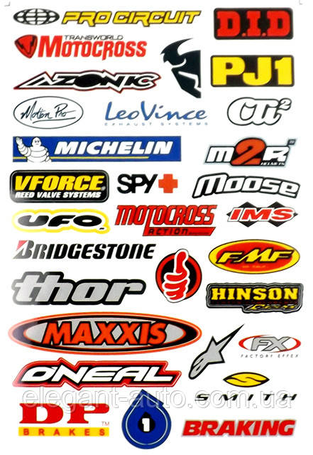 Наліпка-декаль "Газета" велика кольорова 31х20см "Pro Circuit" (1шт)