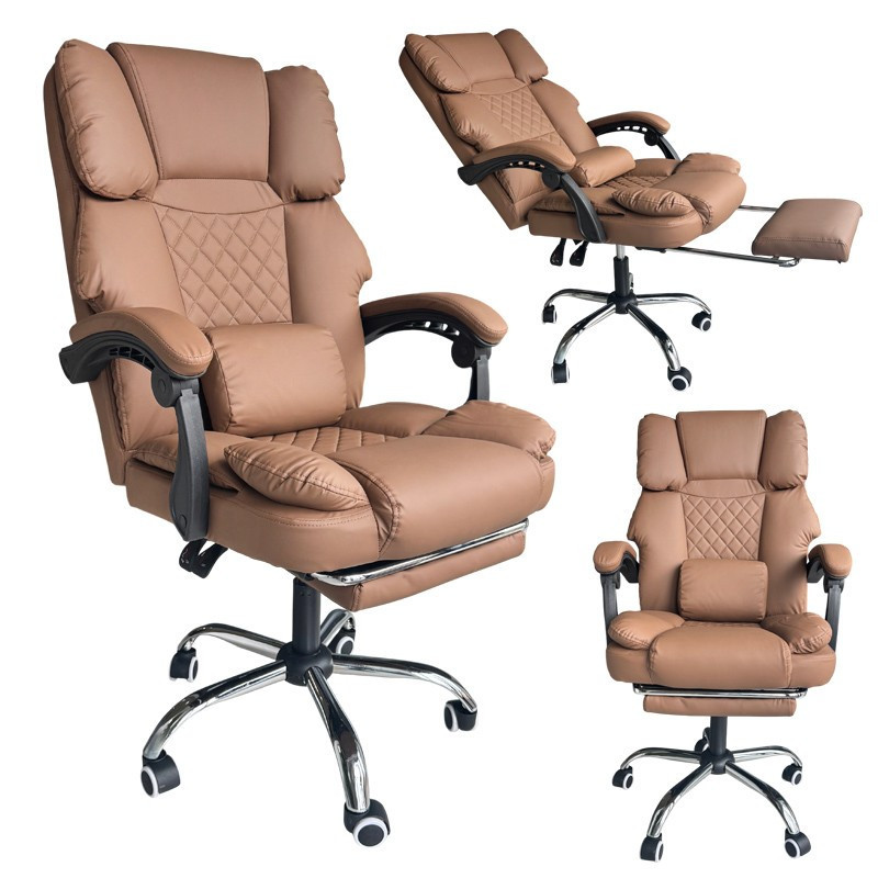 Офісне крісло MASTER PRESTIGE KO42CAP —  підніжка, коричнева екошкіра, обертове, регульоване, до 150 кг, фото 1