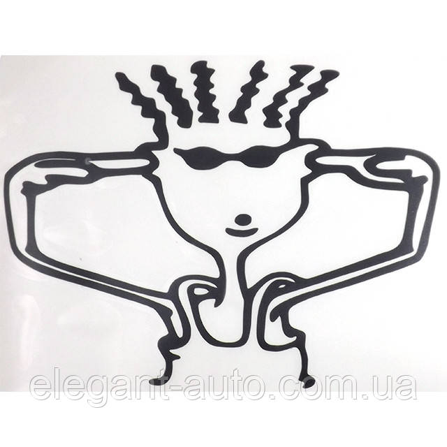 Наліпка плотерна Хлопчик із вухами (16см) чорна