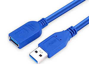 Кабель USB 3.0 AM AF продовжувач , 3.0 м, синій B00550 (Синій)
