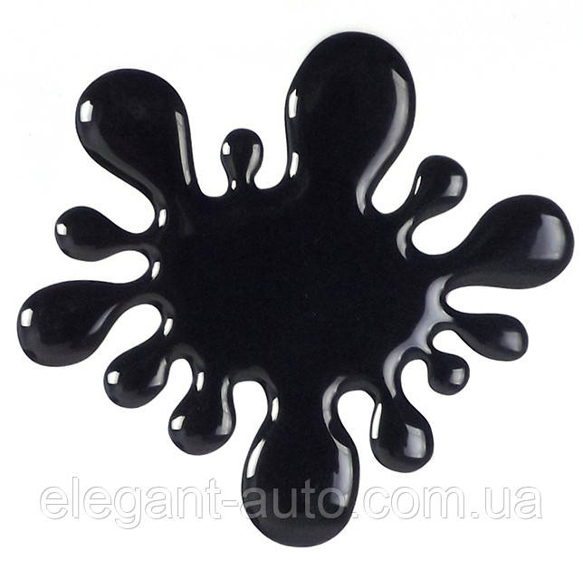 Наліпка силіконова "Клякса" велика чорна (4шт.) 10х9см