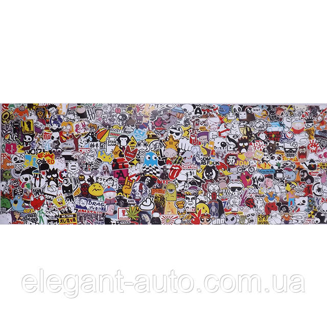 Наліпка-стікер суцільна кольорова (25Х68)