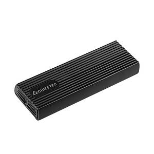Корпус для M.2 NVME/SATA SSD CHIEFTEC , aluminium,USB 3.2 Gen2 Type C, Black, RETAIL CEB-M2C-TL