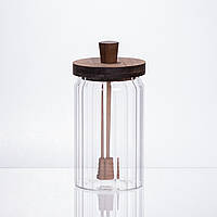 Медовниця скляна з кришкою і ложкою 850 (мл) 64486-6