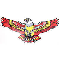 Наліпка "Орел" 9*20 см Жовто-червона (1шт) мала