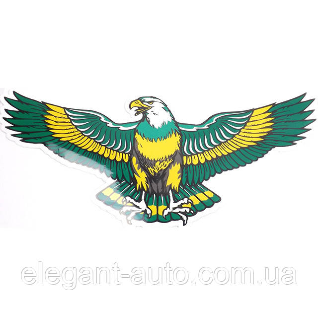 Наліпка "Орел" 13*30 см Жовто-зелена (1шт) велика