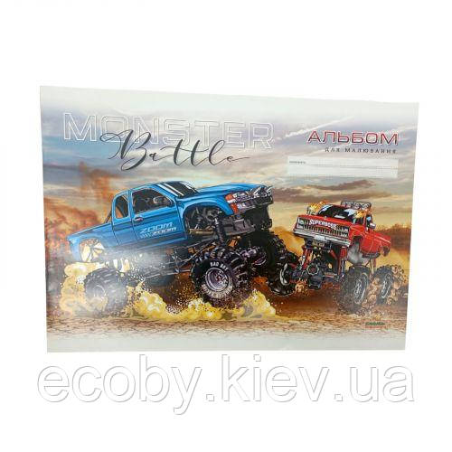 Альбом для малювання, 100 г, на скобі, 202х292 мм, 16 аркушів. БАТЛ-ТРАК 2 ДЖІПА, фото 1