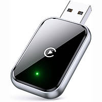 Адаптер carplay карплей беспроводной для iphone ios 10 и выше usb c черный мини стабильный быстрое подключение