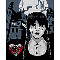 Алмазна мозаїка SANTI Wednesday Secrets of Nevermore 40х50 см на підрамнику