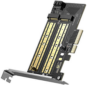 PCI E 3.0 контролер для SSD M.2 NVMe + M.2 NGFF CM302 Ugreen 70504