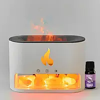 Лампа-зволожувач із соляними каменями 3в1, + нічник, Біла / Аромодифузор / LED світильник-нічник