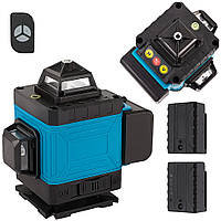 Акумуляторний лазерний нівелір на 16 ліній в кейсі / Лазерний рівень / Лінійний нівелір