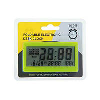 Термометр + годинник DC-208 темп внутр./будильник/CR2032 батарейка/могніт