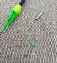 Поплавець "Herabuna" для нічного лову з індикатором клювання, висота 40 см, 2 г + 1 батарейка + кріплення до поплавця, фото 3