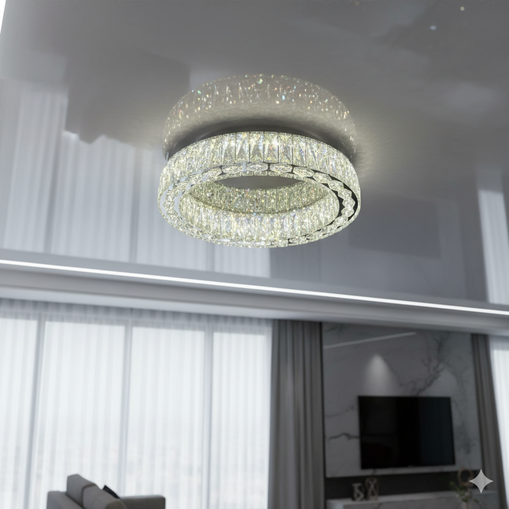 Хрустальная люстра с пультом Linisoln 90W до 20 м² колір Хром 3122-500, фото 1