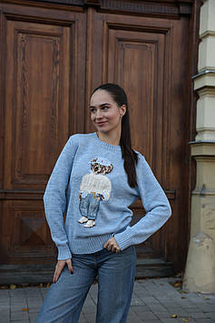 👕 Polo Ralph Lauren Polo Bear Crewneck Sweater Chambray Marl M