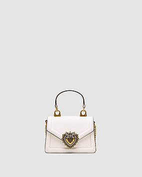 💎 Dolce&Gabbana Small Smooth Calfskin Devotion Bag White