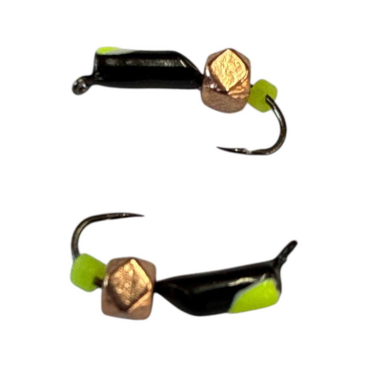 Мормишка Вольфрамова "Латишка" Гвоздик - міні з кубиком мідь - Ø2,1мм - 0,4г - Чорний - Kumho №16 - Латвія (МК1099)