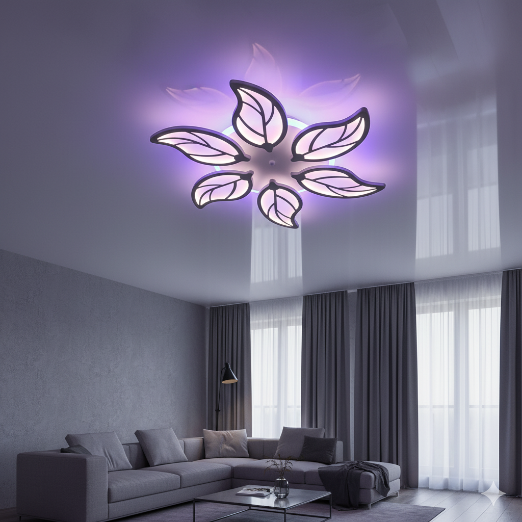 Люстра для спальні Diasha 105W до 20 м² колір Білий 8028/6WH 3color, фото 1