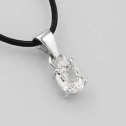 Алмаз Херкімера срібний кулон, 0223ПХ