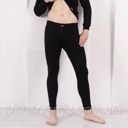 Кальсони підштаники чоловічі  Lans 14/002 з щільної бавовни інтерлок  чорні (розміри: L-3XL), фото 1