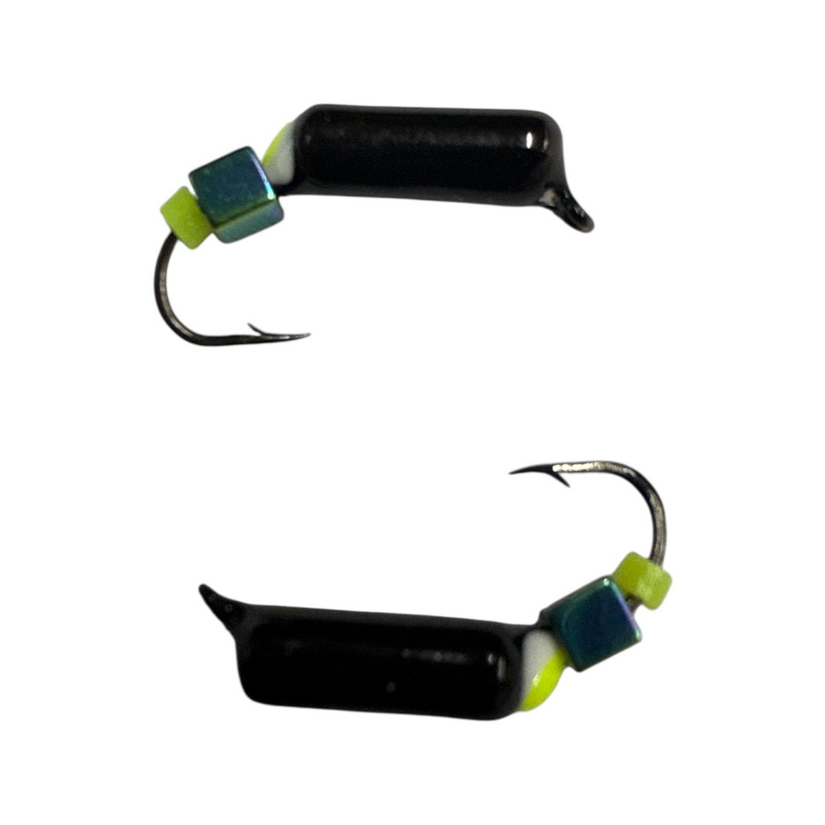 Мормишка Вольфрамова "Латишка" Гвоздик - З кубиком хамелеон - Ø2,9мм - 1г - Чорний - Kumho №14 - Латвія (МК1090)