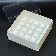 Вставка на 25 комірок (5х5 см, висота 3 см) в коробку 25х25х9 см