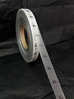 Розмірники силіконові XL Стрічка біла матова преміум для маркування одягу 15 мм, 68 м