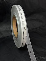 Комплект бірок для одягу у розмірі L Силіконова стрічка матова біла 15 мм, 68 м