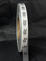 Бірки білі розмірні M силіконові М'які напівпрозорі для одягу під замовлення 15 мм, 68 м