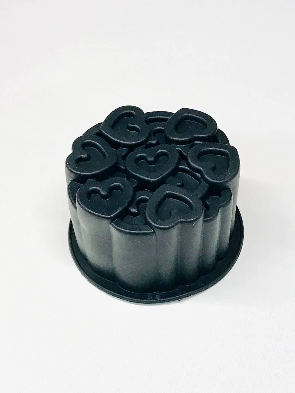 Силіконова форма для бенто тортів Серце Коло, фото 1