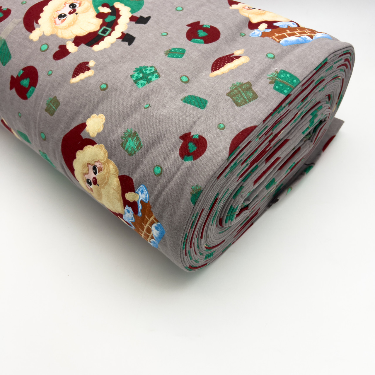 Фланель "Санта на сірому" 240 см, фото 1