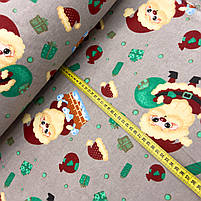 Фланель "Санта на сірому" 240 см, фото 3