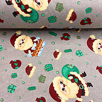 Фланель "Санта на сірому" 240 см, фото 4