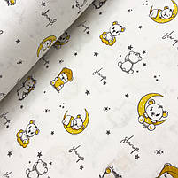 Фланель "Мишки на желтой луне" 240см, фото 2