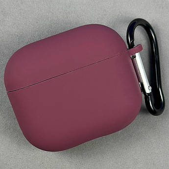 Чохол Silicone Case Fibra для навушників Apple AirPods Pro 3 (Bordo)