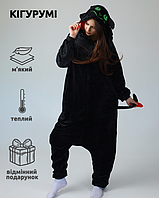 Кигуруми дракон черный Беззубик на молнии с крыльями для взрослых пижама Kigurumi Ночная Фурия детская и подростковая