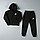 Теплий Костюм на флісі для хлопчика 146-164 см 003352 Туреччина Чорний, фото 2