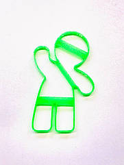 Пластикова Вирубка для пряника Чоловічок 20 см